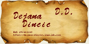 Dejana Dinčić vizit kartica